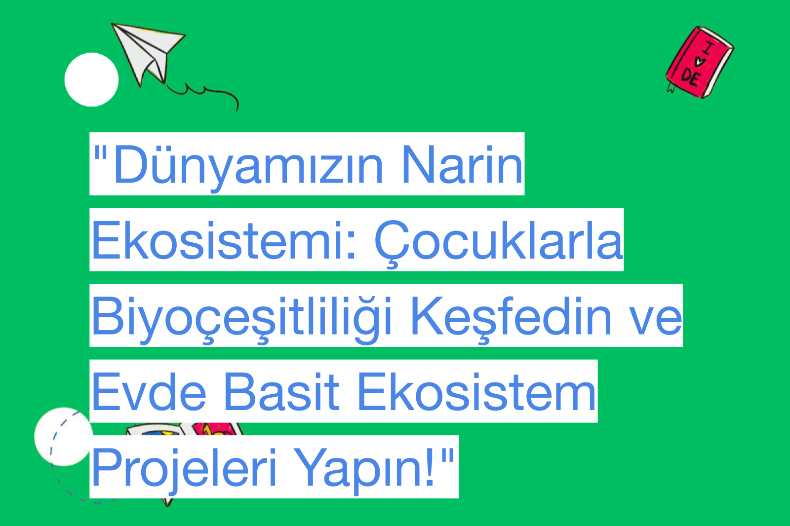 "Dünyamızın Narin Ekosistemi: Çocuklarla Biyoçeşitliliği Keşfedin ve Evde Basit Ekosistem Projeleri Yapın!"