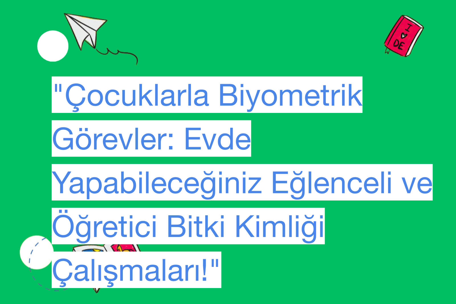"Çocuklarla Biyometrik Görevler: Evde Yapabileceğiniz Eğlenceli ve Öğretici Bitki Kimliği Çalışmaları!"