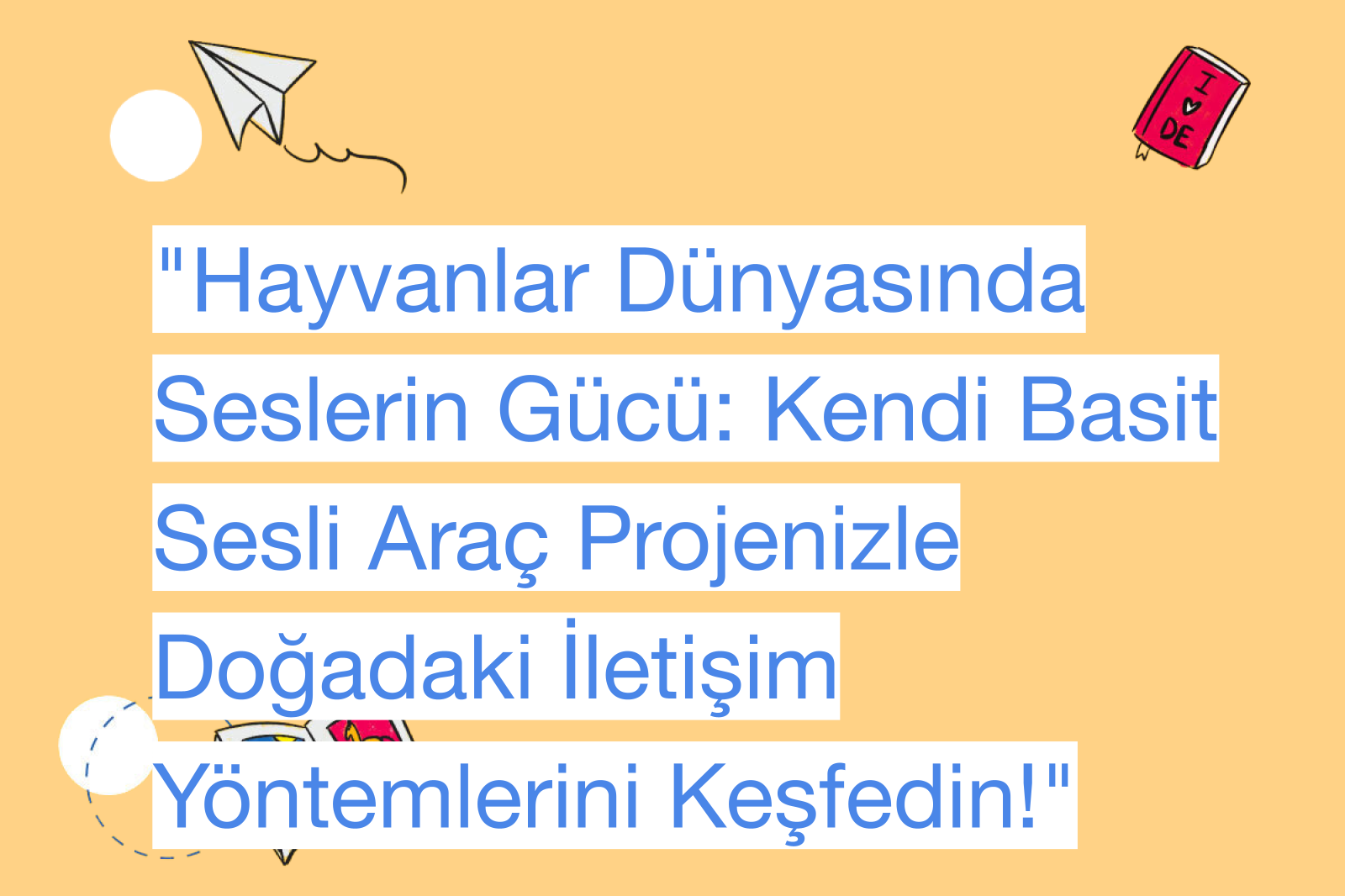 "Hayvanlar Dünyasında Seslerin Gücü: Kendi Basit Sesli Araç Projenizle Doğadaki İletişim Yöntemlerini Keşfedin!"