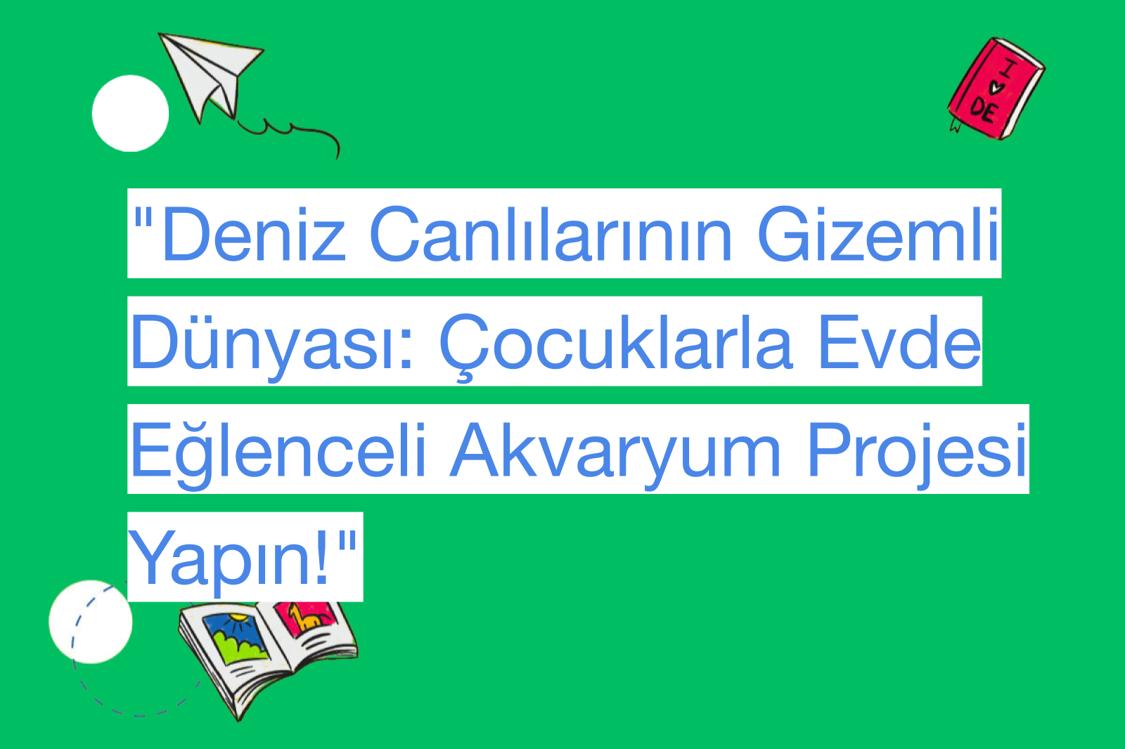 "Deniz Canlılarının Gizemli Dünyası: Çocuklarla Evde Eğlenceli Akvaryum Projesi Yapın!"