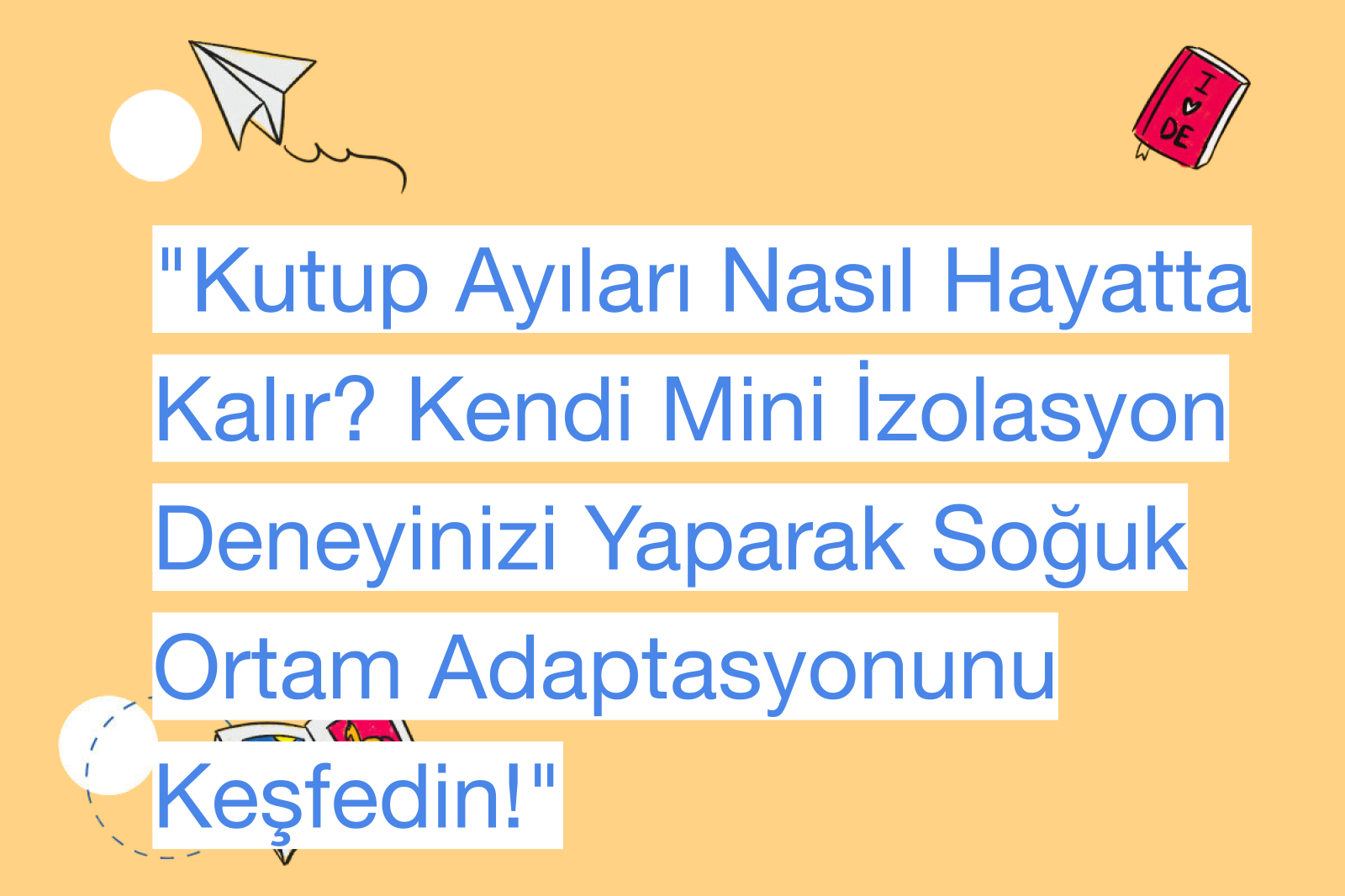 "Kutup Ayıları Nasıl Hayatta Kalır? Kendi Mini İzolasyon Deneyinizi Yaparak Soğuk Ortam Adaptasyonunu Keşfedin!"