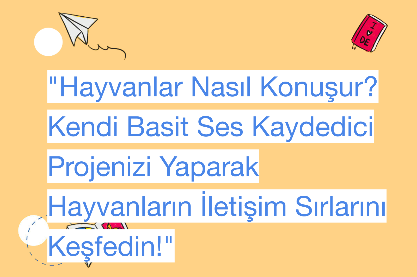 "Hayvanlar Nasıl Konuşur? Kendi Basit Ses Kaydedici Projenizi Yaparak Hayvanların İletişim Sırlarını Keşfedin!"