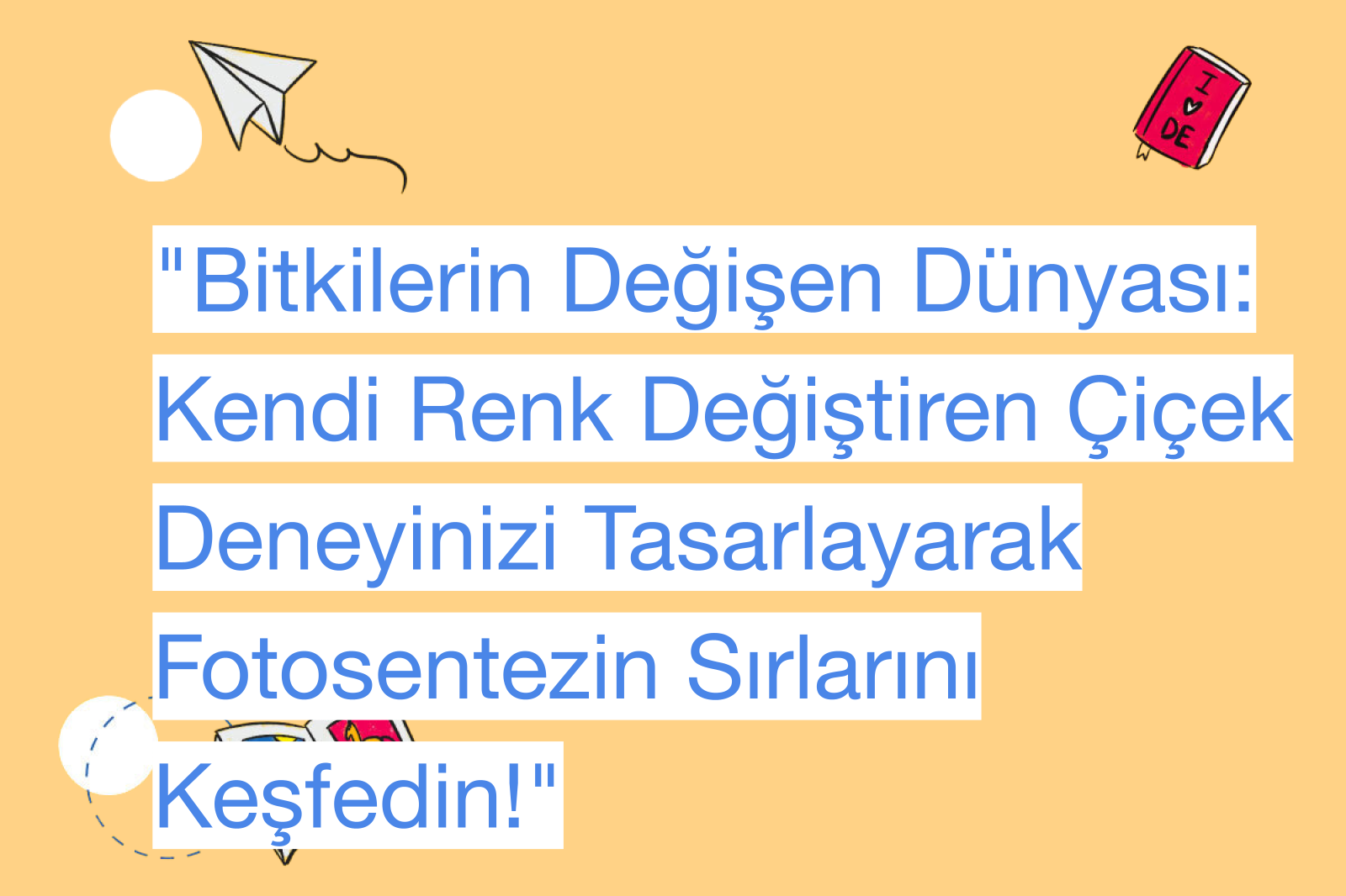 "Bitkilerin Değişen Dünyası: Kendi Renk Değiştiren Çiçek Deneyinizi Tasarlayarak Fotosentezin Sırlarını Keşfedin!"